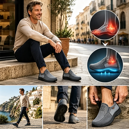 Mazomen® 【⏰Μισή τιμή σήμερα👟】Άνετο περπάτημα όλη μέρα | Σχεδιασμός υποστήριξης καμάρας | Ανακουφίζει αποτελεσματικά από την κόπωση | Ανακουφίζει από τον πόνο | Μαλακό και αναπνεύσιμο | Ανθεκτικό👞