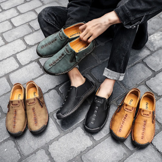 【🎉 60% de descuento por tiempo limitado, solo hoy. ¡No te lo pierdas!】 - Zapatos ortopédicos para hombre hechos con piel de becerro australiana. 👞 Caminata cómoda y alivio del dolor ✅（副本）