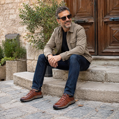 🎉30% έκπτωση σήμερα - Μην το χάσετε! 🔥Πολυτελής αυστραλιανή μάρκα ✅ Δερμάτινα ορθοπεδικά παπούτσια, απαλά, άνετα και με εξαιρετική στήριξη 🦶 Ανακουφίζει από τον πόνο των ποδιών